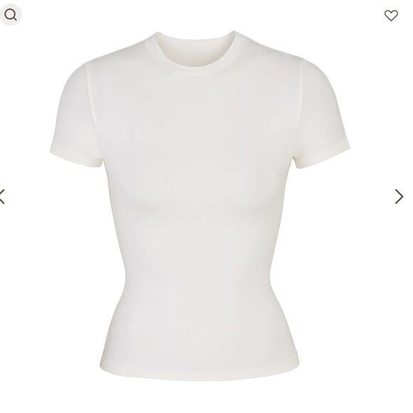 SKIMS COTTON JERSEY T-SHIRT IN MARBLE NWOT - Picture 2 of 4